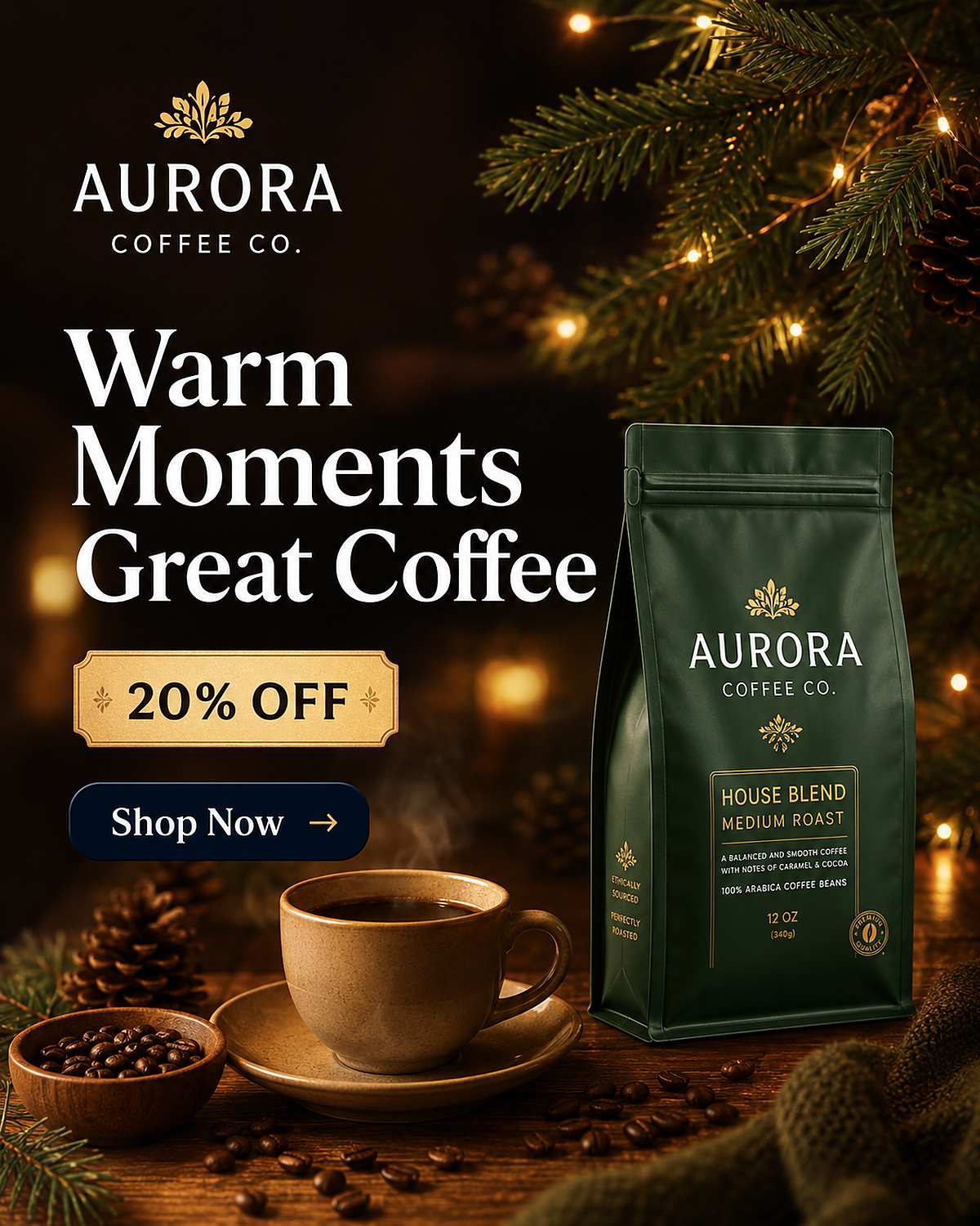 Portrait 4:5 Aurora coffee creative